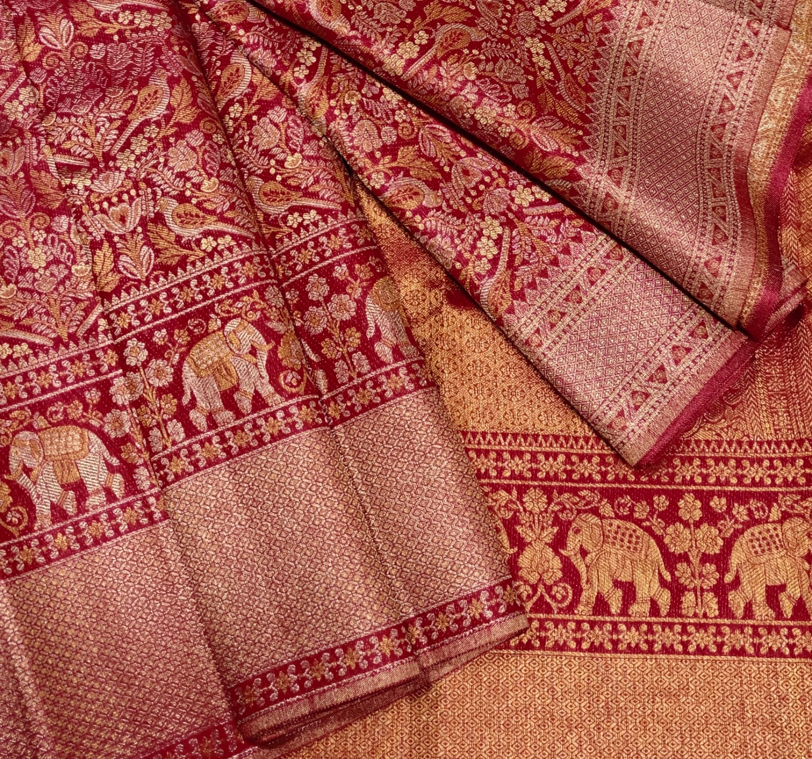 Premium Pure Jari Kanchipuram Wedding Silk Saree